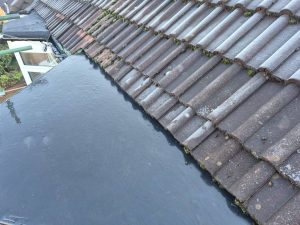 Flat roof EPDM rubber membrane repair by CL Stuart Roofing